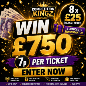 💷 Chance to Win £750 Cash – Only 7p to Enter! 💷